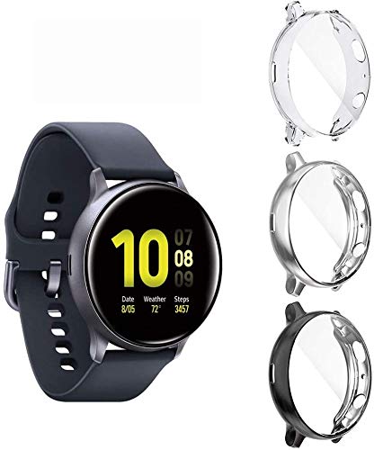 ایگرد | قیمت و خرید Kampo (3 Pack) Compatible with Samsung Galaxy Watch  Active 3 Screen Protector Case 44mm 40mm, Soft TPU Bumper Full Around Cover  for Samsung Galaxy Watch Active2 44