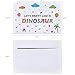 WERNNSAI Dinosaur Party Invitations with Envelopes - Dino Party Supplies for Girls Birthday Baby Shower Party 20 Set Fill-in Invitations Cards