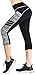 EAST HONG Women's Yoga Leggings Exercise Workout Pants Gym Tights (as1, alpha, m, regular, regular, Black/Grey(Capri))