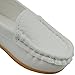 DADAWEN Boy's Girl's Soft Synthetic Leather Loafers Slip On Boat Dress Shoes/Sneakers/Flats White US Size 7.5 M Toddler
