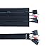 Hongxin LAttice Neoprene Cable Cord Management Sleeve, Pure Black, Fireproofing (Pure Black, 80 x 5.1-Inch)