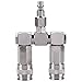 WYNNsky Air Hose Splitter, 2-Way Quick Connect Manifold with 2pcs Universal Type Coupler and 1pc Industrial Type Plug, Swivel Air Compressor Accessories Fittings