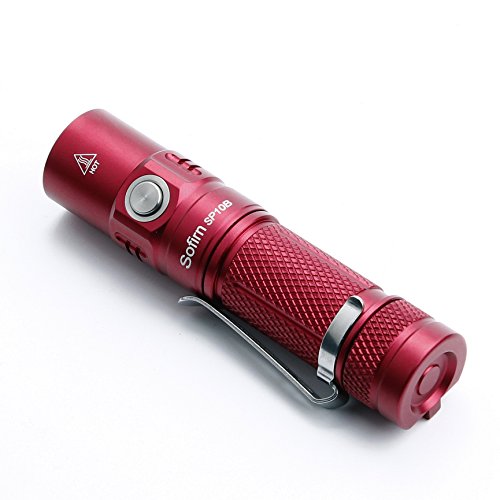 Sofirn SP10B Rot Mini Schlüsselanhänger Taschenlampe Mit 573 Lumen, Superhelle Cree LED Lampe mit 5 Modi, IPX8 Wasserfest, für Kinder, Camping, Wandern, Angeln und Notfälle