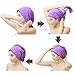 SOFTOWN Microfiber Hair Drying Turban Towel Ultra Absorbent with 2 Buttons for Long Hair, 1 Pack, Purple, 11 x 28 inch