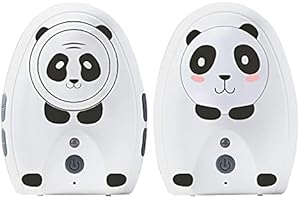 TimeFlys Audio Baby Monitor Digital Focus Panda Baby Monitor Two Way Talk Rechargeable Battery 1000 Feet Long Range USB Conne