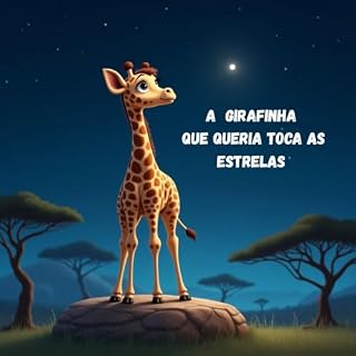 Livro A GIRAFINHA QUE QUERIA TOCAR AS ESTRELAS: 1“Uma jornada mágica de sonhos e descobertas no céu estrelado.” 2“A incrível aventura de uma girafinha que queria alcançar o impossível.”3“Sonhar alto é só o