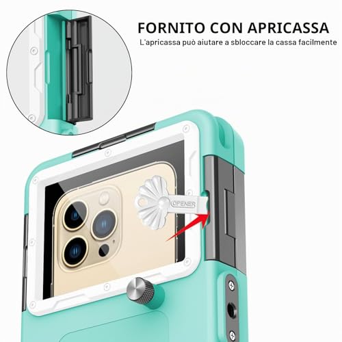 Waterproof Smartphone Case IPX8 Waterproof Mobile Phone Holder 15 m Underwater Compatible for iPhone 17 Pro 17 Air 16 15 Plus 12 13 14 15 16 17 Pro Max 16 15 14 Pro Samsung S25 S24 Ultra