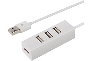Apoi 4-Port USB 2.0 Hub with for iMac, MacBook, MacBook Pro, MacBook Air, Mac Mini, Chromebook, Surface Pro, Surface Book, PC- White