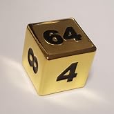 Metal Backgammon Doubling Cube Dice - Gold Color - 16mm