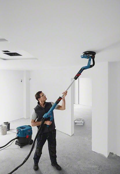 Bosch Professional Trockenbauschleifer GTR 55-225 (550 Watt, Schleifteller-Ø 215mm, inkl. 1x Schleifblatt M480, 1x Schleifteller-Set weich, 3x Kabelclip, Handwerkerkoffer) 8