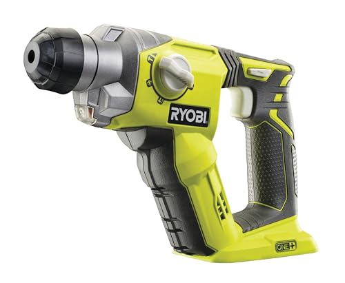 RYOBI 18 V ONE+ Akku-Bohrhammer R18SDS-125S (Schlagenergie 1.3 J, Max. Bohrdurchmesser in Holz/Mauerwerk/Stahl 16/16/13mm, inkl. 2,5Ah Akku und Ladegerät in Werkzeugtasche) 2