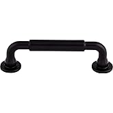 Top Knobs TK822BLK Serene Collection 3-3/4" Lily Pull, Flat Black