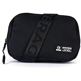 WOLFpak 1.5L Travel Crossbody Fanny Pack (Alpha Black) | Waterproof Gym, Hiking & Running Bag W/Hidden Pocket & Adjustable Strap