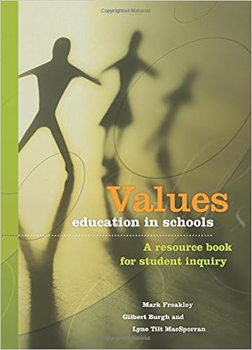 Values Education In Schools A Resource Book For Student Inquiry Freakley Mark Burgh Gilbert Macsporran Lyne Tilt Amazon Com Books
