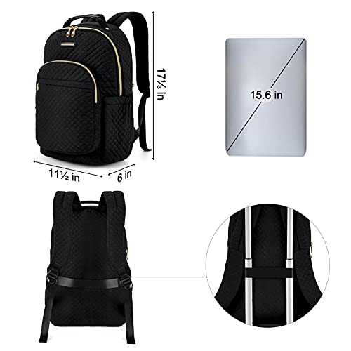 LIGHT FLIGHT Travel Laptop Backpack Women, 15.6 Inch Anti Theft Laptop