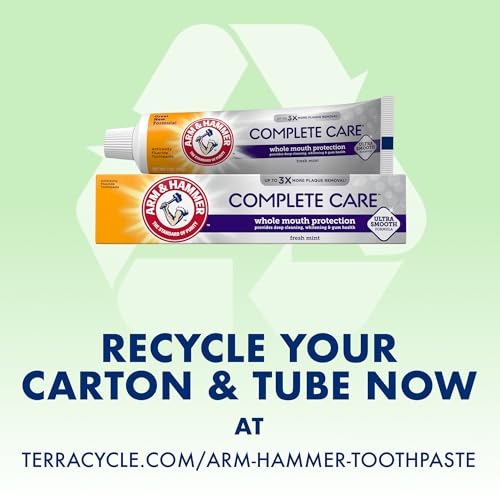 ARM & HAMMER COMPLETE CARE TOOTHPASTE, FRESH MINT FLAVOR, WHOLE MOUTH PROTECTION, 6.0OZ (4-PACK)