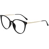Firmoo Oversize Blue Light Blocking Glasses for Women/Men, Anti Glare Anti Eyestrain, Chic Round Computer Glasses Unisex