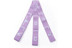 Xensamy Multi-Functional Slimming Resistance Bands Yoga Straps Elastic Stretching Band 10/12 Loops for Pilates, Latin Training, Dance, Gymnastics, Fitness, Ballet and Physical Therapy