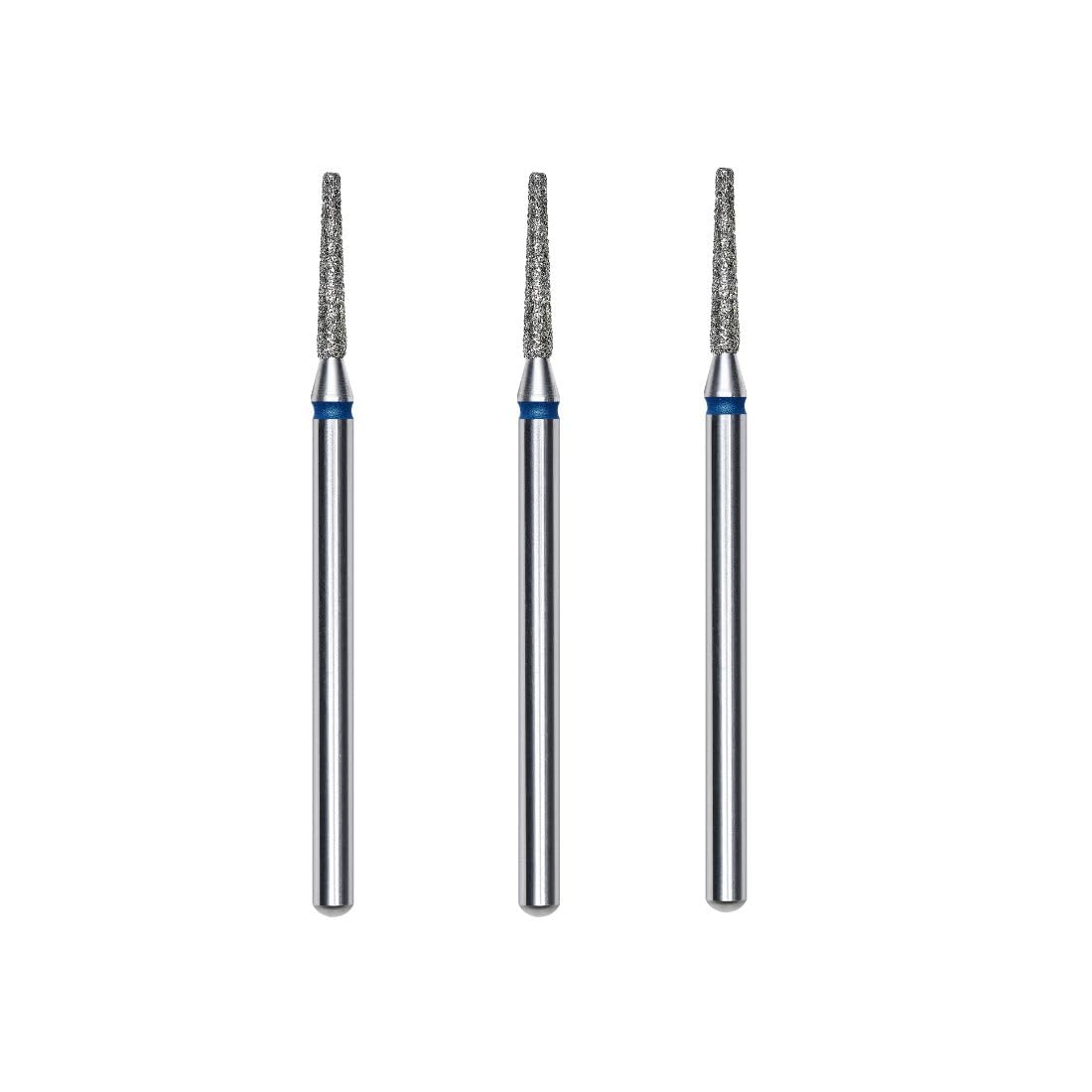 STALEKS PRO Set of 3 Diamond Nail Cutters 10 x 1.6 mm Round Tip Shape (Medium Grit)