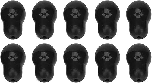 Photo 1 of 10Pcs Black Stethoscope Ear Tips, Universal Replacement 2.5mm Silicone Stethoscope Earplugs for 5mm Ear Hooks Diagnostics and Screening