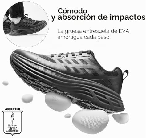 Sapatilhas de corrida desportivas masculinas, todas pretas, 40