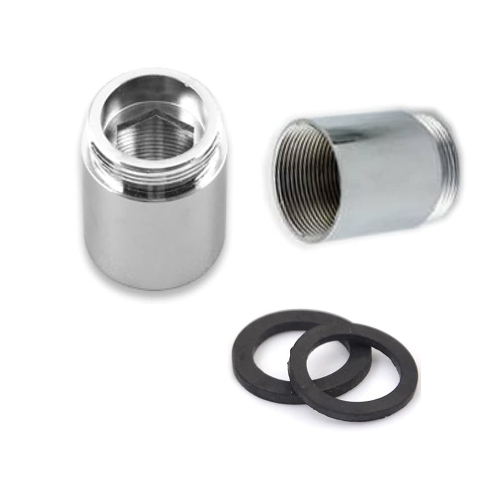 HATOOLHA® 2pcs Brass Faucet Adapter, 22mm NPT Male to Male Thread, Tap Aerator Connector for Sink Faucet Water Purifier Adapter Aerator (F22 - M22)