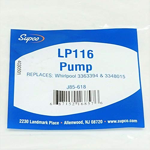 Supco LP116 Water Pump Replacement – Compatible Pump For Appliances, HVAC, And More