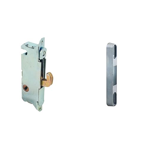 PRIME-LINE E 2014 Mortise Lock & PRIME-LINE E 2125 Sliding Door Keeper, Diecast, Pack of