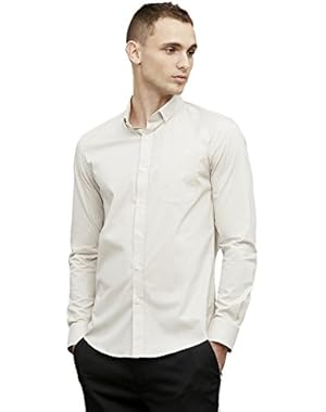 Men's Solid Button-Front Shirt