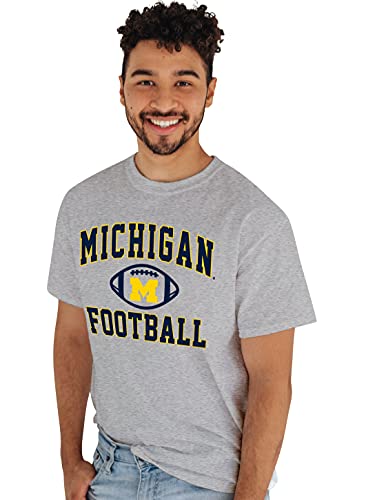 Blue 84 Mens T Shirt Gray Football, Large