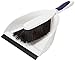 Rubbermaid Commercial Products Dustpan and Brush Set with Comfortable Grip, White/Black, Easy Pickup with Rubber Edge in Home/Garage