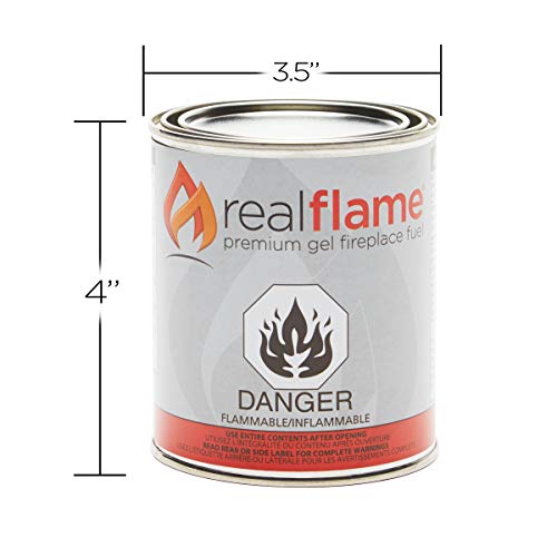 Real Flame Gel Fuel Cans 12Pack Gelled Isopropyl Alcohol for