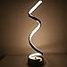 SkyeyArc Vertical Spiral Dimmable LED Table Lamp, Curved LED Desk Lamp, Contemporary Minimalist Lighting Design, Multiple Color Temperature Light, 12W, Black