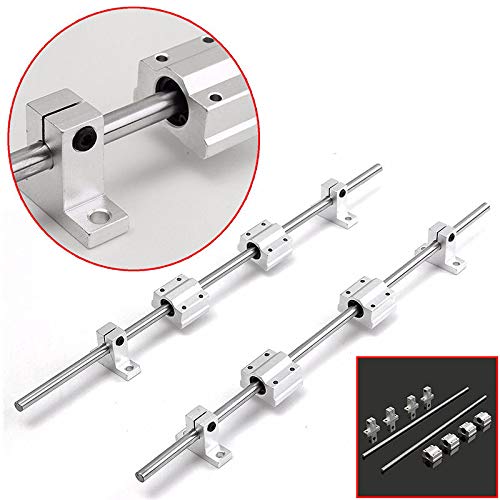 Algopix Similar Product 3 - Fenstore Linear Rail 2 Pcs 8mm x 400mm