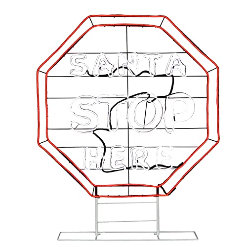 44" LED Light Strip “Santa Stop Here Sign