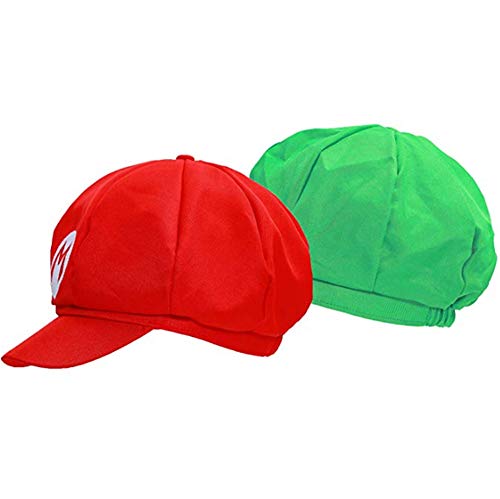 Luckystone Super Role Play Bros Hat, Mario Luigi Cap Cosplay
