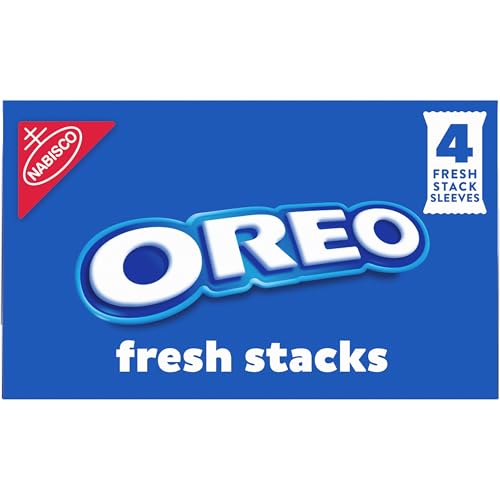 OREO FRESH STACKS CHOCOLATE SANDWICH COOKIES, BULK TRAVEL SNACKS, 6 BOXES (24 MULTI SNACK PACKS)