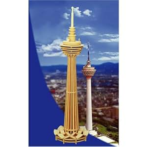 Amazon.com: Kuala Lumpur Tower 3D Woodcraft Construction 
