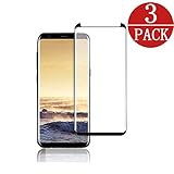 (3 Pack - Black) Samsung Galaxy S8 PET Screen Protector, FURgenie [Case-Friendly][3D coverage][No Bubble] PET HD Screen Protector Film for Samsung Galaxy S8