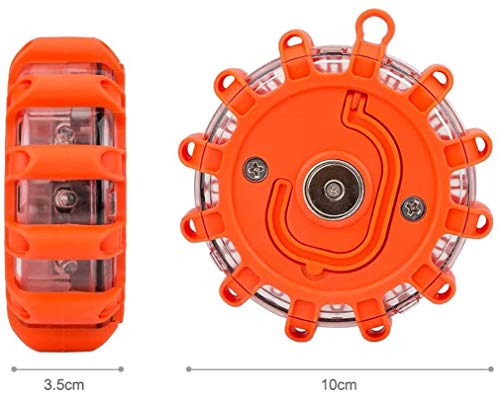 HHYSPA 3 Pack Knipperende Waarschuwingslichten LED Road Light, Road Emergency Disc Beacon Kit met Magnetische Basis voor… - Afbeelding 3
