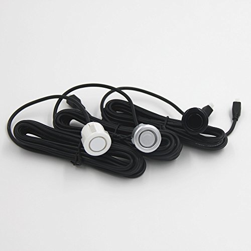 MIC Car 4 Sensors Reverse Parking System Backup Radar with LED Display and Sound Alert Buzzer Silver in 0-2.5m Distance