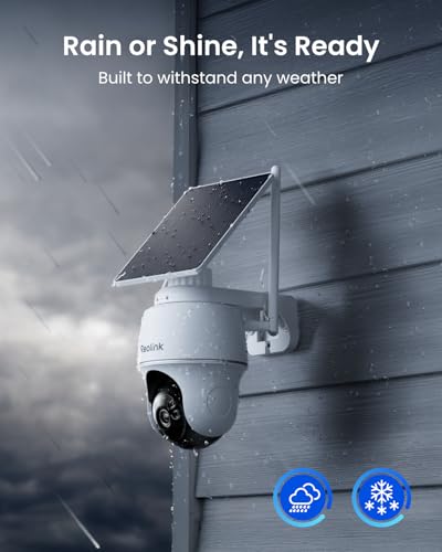 REOLINK Solar Security Camera Outdoor Wireless, 5MP Auto Tracking with 360° view Battery Cam, Color Nigth Vision, 2.4/5 GHz Wi-Fi,2-Way Talk,Works with Alexa for Home Surveillance,Argus PT+Solar Panel