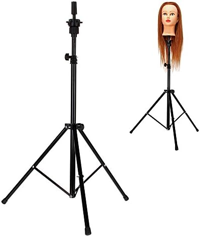 Neverland Beauty Adjustable Aluminum Metal Tripod Stand Mannequin Holder for Training Head + Bag (Black)