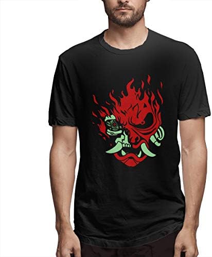 Cyberpunk-2077 Men Leisue Tees Black
