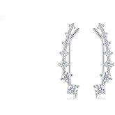 YRlilicc Dainty Ear Cuffs Earrings Non Pierced Sparkling Rhinestones Cartilage Climber Ear Wrap Clip on Earrings Minimalist Cuff Fake Earrings Trendy Jewelry for Women