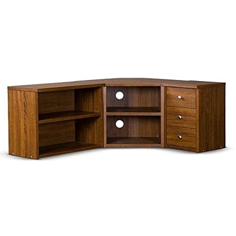 Amazon Com Wooden Corner Tv Stand Unit Entertainment Media