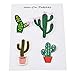Souarts Mixed Cactus Shaped Embroidered Sew Iron On Applique Patch for DIY Crafts Pack of 4pcs