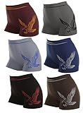 Men's Seamless Boxer Brief Stretchable Underwear 6-pcs Set, Assorted Colors