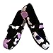 Nufoot Betsy Lou Women's Shoes, Foldable & Flexible Flats, Slipper Socks, Travel Slippers & Exercise Shoes, Dance Shoes, Yoga Socks, House Shoes, Indoor Slippers, Purple Flowers, X-Large