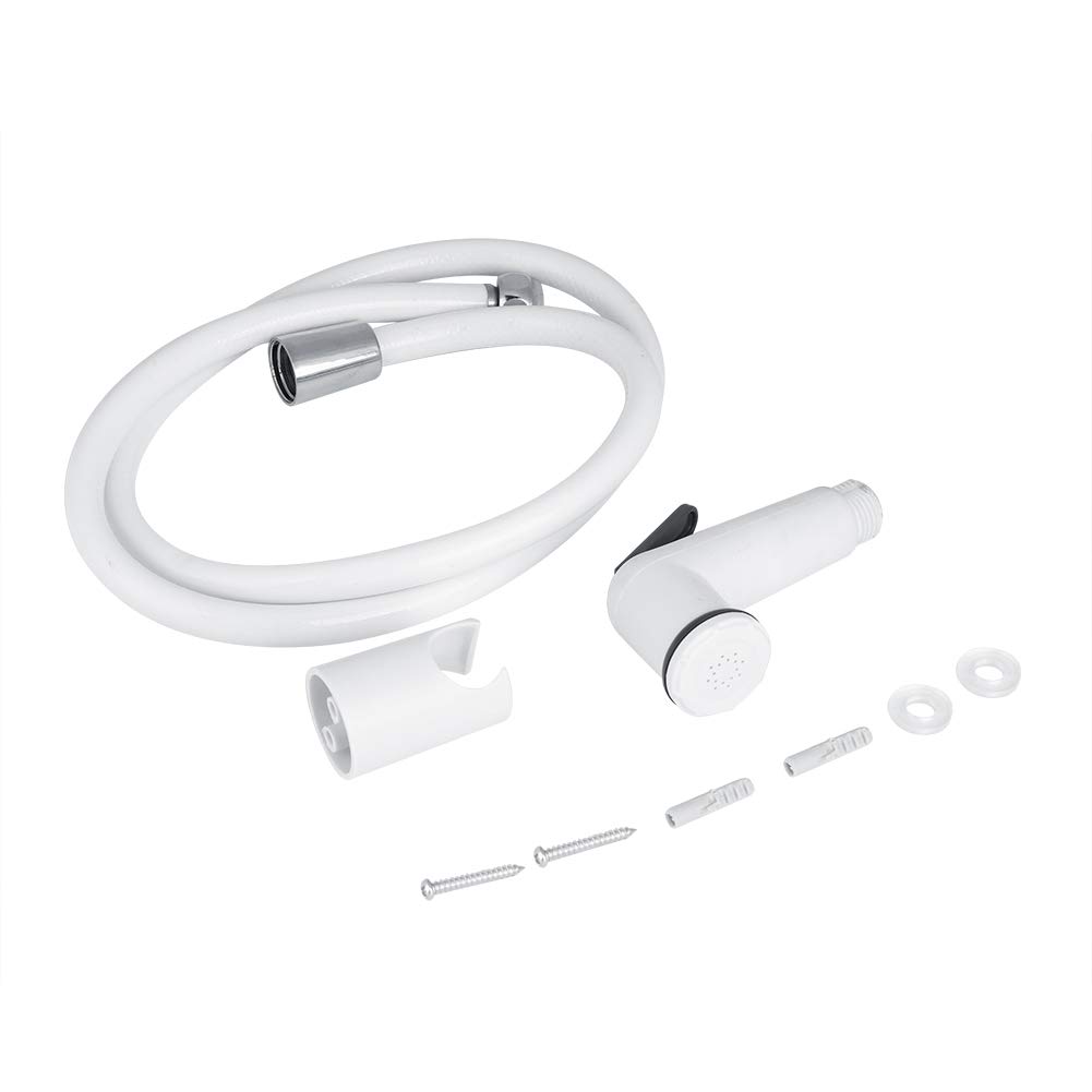 Handheld Bidet Sprayer Set, Shattaf Tool Bidet Sprayer Personal Hygiene Portable ABS Plastic Bathroom Shower Head Kit Accessory Toilet Attachment with Hose and Wall Holder